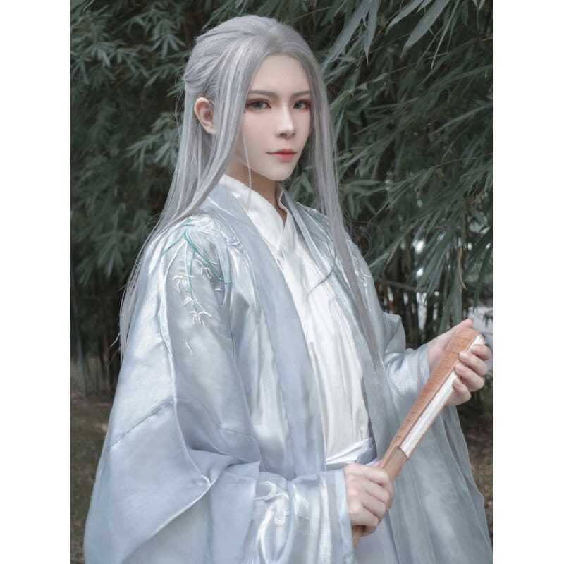 Anime Cosplay Japanese - Erkekler Hanfu Uzun Düz Saç Anime