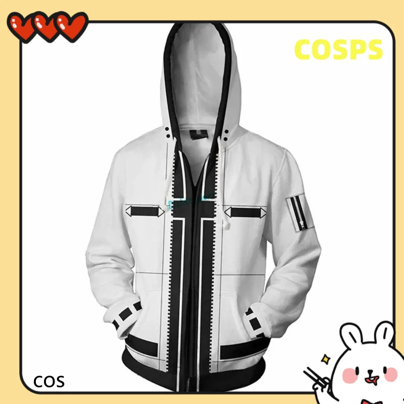Anime Cosplay For Couples - NO5 Anime oyunu kapşonlu kazak 3D