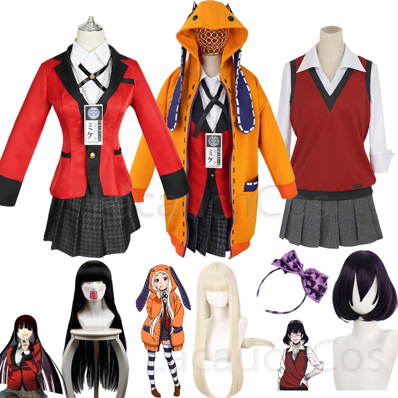 Anime Cosplay Yumeko - Jabami Yumeko Cosplay zorlayıcı kumarbaz Yumeko