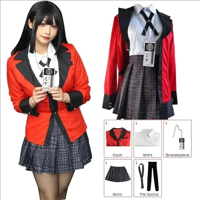 Yeni Anime Kakegurui Cosplay J - Anime Cosplay Yumeko incelemesi ve fiyatı